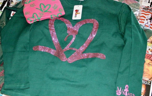 Rhinestone 222 Heart Shirt